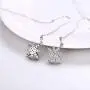AOBOCO Sterling Silver Polaris Snowflake Thread Earrings, Crystal from Austria, Hypoallergenic North Star Dangle Drop Earrings, Fine Jewelry Gifts for Women