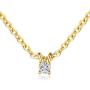 MDFUN Simple Necklace and Earring Jewelry Set for Women and Girls, 18K Gold Plated Halo Cubic Zirconia Round Cut Stud Earring and Pendant Choker