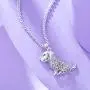 Girls Cat Birthstone Necklaces Jewelry,Silver Plated Kitty Dog Pendant Gifts Set for Women Boys Men Girls Cat Birthstone Necklaces Jewelry,Silver Plated Kitty Dog Pendant Gifts Set for Women Boys Men