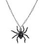 yiwushidaili Vintage Gothic Spider Earrings Necklace Set Punk Style Black Spider Insect Animal Chain Pendant Necklace Dangle Earrings Halloween Party Spider Jewelry for Men Women