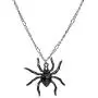 yiwushidaili Vintage Gothic Spider Earrings Necklace Set Punk Style Black Spider Insect Animal Chain Pendant Necklace Dangle Earrings Halloween Party Spider Jewelry for Men Women