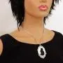 Black Cat Cameo in Antique Silver Finish Pewter Frame Pendant Necklace