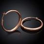 Hoop Earrings, 18K Gold Plated Rounded Hoops Earrings for Women Jewelry 1.4''