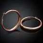Hoop Earrings, 18K Gold Plated Rounded Hoops Earrings for Women Jewelry 1.4''