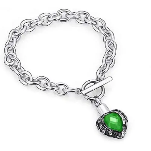 Feather Mother Heart Cremation Urn Bracelet Memorial Ashes Keepsake Chain Bracelets Ash Holders Jewelry