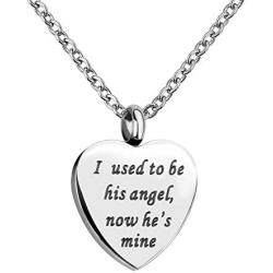 LoEnMe Jewelry Heart Treble Clef Glass Cat Pendant Memorial Keepsake Urn Necklace