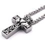 Gungneer Celtic Claddagh Necklace Cross Pendant Stainless Steel Chain Friendship Love Irish Jewelry for Men Women