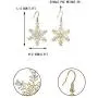 EVER FAITH Womens Austrian Crystal Winter Party Snowflake Pierced Hook Dangle Earrings EVER FAITH Womens Austrian Crystal Winter Party Snowflake Pierced Hook Dangle Earrings