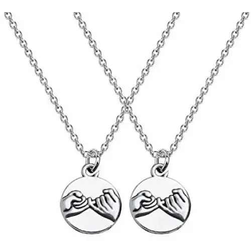FUSTMW 3 Pinky Promise Necklace Pinky Swear Best Friends Gift Sisters Necklaces Friendship Jewelry FUSTMW 3 Pinky Promise Necklace Pinky Swear Best Friends Gift Sisters Necklaces Friendship Jewelry