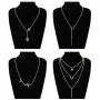 FIBO STEEL 4 Pcs Necklaces,24 Pairs Stud Dangle Earrings,10 Pcs Chain Bangle Bracelets Set for Women Fashion Gold Necklace Jewelry Set FIBO STEEL 4 Pcs Necklaces,24 Pairs Stud Dangle Earrings,10 Pcs Chain Bangle Bracelets Set for Women Fashion Gold Necklace Jewelry Set