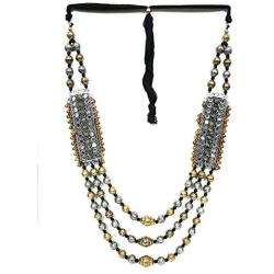 Crunchy Fashion Bollywood Traditional Indian/Bohemian Style Afgani Oxidised Silver Boho Gypsy Tribal Handmade Jewelry Necklace for Women