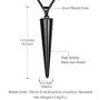 Beautlace Cone Necklace Silver/18K Gold/Black Gun Plated Geometric Pendant Minimalist Jewelry for Men and Women KP0098