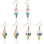 YINLIN Cute Colorful Ice Cream Pendant Necklace Sweet Food Jewelry
