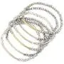 RIAH FASHION Bohemian Multi-Layer Beaded Stacking Statement Bracelets - Versatile Stretch Strand Sparkly Crystal Delicate Bar Slip-on Cuff Bangle Set RIAH FASHION Bohemian Multi-Layer Beaded Stacking Statement Bracelets - Versatile Stretch Strand Sparkly Crystal Delicate Bar Slip-on Cuff Bangle Set