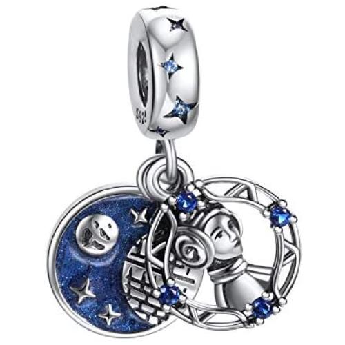 Annmors Star War, The Child,Yoda Charm Black Enamel Charm fits Pandora Charms Bracelets for Woman-925 Sterling Silver Dangle Pendant Bead,Girl Jewelry Beads Gifts for Women Bracelet&Necklace