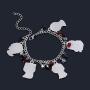 Demon Slayer Cosplay Bracelets With Earrings, Kimetsu No Yaiba Novelty Charm Bracelets Anime Manga Series Accessory
