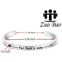 Zuo Bao Funny Fuck Mantra Bracelet Divorce Humor Brakeup Gift No Fucks Given Fuck This Shit for Fuck’s Sake Mantra Inspirational Daily Reminder Potty Mouth Jewelry