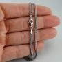 FashionJunkie4Life Sterling Silver 1.5mm Square Foxtail Chain Necklace w/Antique Finish - 16, 18, 20, 24, 30''