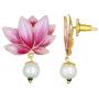 Aheli Flower Shape Dangle Drop Stud Earrings Ethnic Party Fashion Jewelry for Women