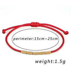 Dainty Tibet Bracelet with Copper Beads Handmade Tibetan Braided Cotton Copper Beads Bracelet Adjustable String Lucky Colorful Rope Bracelet for Teen Girls Jewelry