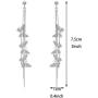 Orris Stainless Steel Long Thick Tassel Butterfly Design Dangle Drop Earrings for Women Girls