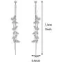 Orris Stainless Steel Long Thick Tassel Butterfly Design Dangle Drop Earrings for Women Girls Orris Stainless Steel Long Thick Tassel Butterfly Design Dangle Drop Earrings for Women Girls
