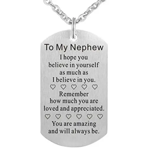 Freedom Love Gift to My Nephew Dog Tag Necklace from Aunt Uncle Best Birthday Keychain Gifts Freedom Love Gift to My Nephew Dog Tag Necklace from Aunt Uncle Best Birthday Keychain Gifts