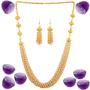 Touchstone Indian Bollywood Handcrafted Traditional Royal Mughal Kundan Polki Meenakari Enamel Colorful Wedding Designer Jewelry Long Necklace Set in Gold and Silver Tone for Women.