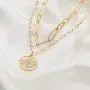 Turandoss Gold Necklaces for Women - 14K Gold Plated Lock Evil Eye Medallion Vintage Coin Necklace Bee Sun Moon Shell Gold Chain Necklace Layered Paperclip Chain Necklaces for Women Jewelry Gifts Turandoss Gold Necklaces for Women - 14K Gold Plated Lock Evil Eye Medallion Vintage Coin Necklace Bee Sun Moon Shell Gold Chain Necklace Layered Paperclip Chain Necklaces for Women Jewelry Gifts