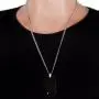 | Crucible Diamond Accent Polished Black Plated Tungsten Carbide Dog Tag Pendant - 24'' | Crucible Diamond Accent Polished Black Plated Tungsten Carbide Dog Tag Pendant - 24''