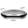 WUSUANED Mary Poppins Quote Practically Perfect in Every Way Hair Tie Grooved Cuff Bangle Bracelet Mother Daughter Friendship Gift
