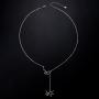 DAOSHANG S925 Sterling Silver Molecule Serotonin and Caffeine Molecule Necklace Chemistry Jewelry for Science Lover and Coffee Lover
