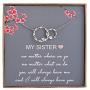 Sister Gifts from Sister - Sterling Silver Interlocking Infinity 2 Circles Necklace for Sisters, Birthday Jewelry Friendship Gifts