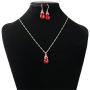 Jewelry Sets for Women Girls Gold Plated Chain Crystal Women Necklace Earring Set Bridal Sets