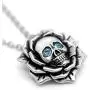 Skull Rose Birthstone Necklace with Swarovski Crystal 17'' - 19'' Adjustable Chain Skull Rose Birthstone Necklace with Swarovski Crystal 17'' - 19'' Adjustable Chain