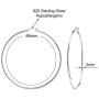 Savlano 925 Sterling silver Round Hoop Earrings for Women & Girls Comes in 30MM-65MM