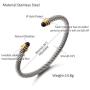 Tiyad Cable Wire Cuff Bracelet Bangle Bracelets for Women Stainless Steel Twisted Cable Cuff