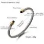 Tiyad Cable Wire Cuff Bracelet Bangle Bracelets for Women Stainless Steel Twisted Cable Cuff Tiyad Cable Wire Cuff Bracelet Bangle Bracelets for Women Stainless Steel Twisted Cable Cuff