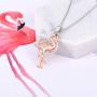 JXJL Cute Animal Heart Pendant Necklace for Girls Squirrel/Lion/Sloth/Flamingo 925 Sterling Silver Birthday Christmas Jewelry Gift for Women