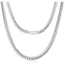 SHKA Cuban Chain Necklace Miami Cuban Bracelet for Men and Women Titanium Magnetic/Magnetic Germanium Chain Necklace Pain Relief for Neck, 18/20/22/24 inch Length 18K Gold Plated