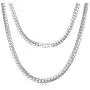 SHKA Cuban Chain Necklace Miami Cuban Bracelet for Men and Women Titanium Magnetic/Magnetic Germanium Chain Necklace Pain Relief for Neck, 18/20/22/24 inch Length 18K Gold Plated