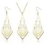 Hanpabum 1 Set Stainless Steel Pendant Necklace and Drop Dangle Earrings Set for Women Gold/Silver Tone Statement Long Necklace Fashion Jewelry Set Hanpabum 1 Set Stainless Steel Pendant Necklace and Drop Dangle Earrings Set for Women Gold/Silver Tone Statement Long Necklace Fashion Jewelry Set