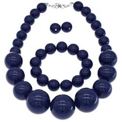 CIOOU Chunky Pearl Necklace Jewelry Set Pearl Choker Large Bead Necklace For Women Bride Wedding Gift