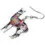 NEWEI Enamel Alloy South America Alpaca Earrings Drop Dangle Fashion Unique Animal Jewelry For Women Girls Gift Charms