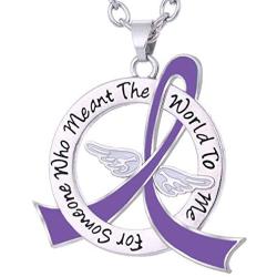 Fight Like a Girl For Someone Who Meant the World to Me Necklace with Stainless Steel Chain (Assorted Colors)