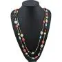 BOCAR 2 Layer Long Link Chain Necklace Crystal Beads Women Party Long Necklace Gift BOCAR 2 Layer Long Link Chain Necklace Crystal Beads Women Party Long Necklace Gift