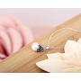 PAZ CREATIONS .925 Sterling Silver Floral Pearl Necklace