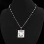 U7 Allah Necklace Square Shaped Hollow Design Muslim Jewelry with Chain 22''