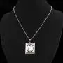 U7 Allah Necklace Square Shaped Hollow Design Muslim Jewelry with Chain 22''