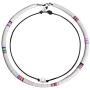 The Woos 2 Pcs African Vinyl Disc Beaded Pearl Necklaces Waterproof Braided Leather Necklace Wax Rope Chain Set Handmade Summer Beach Ethnic Style for Women Jewelry
